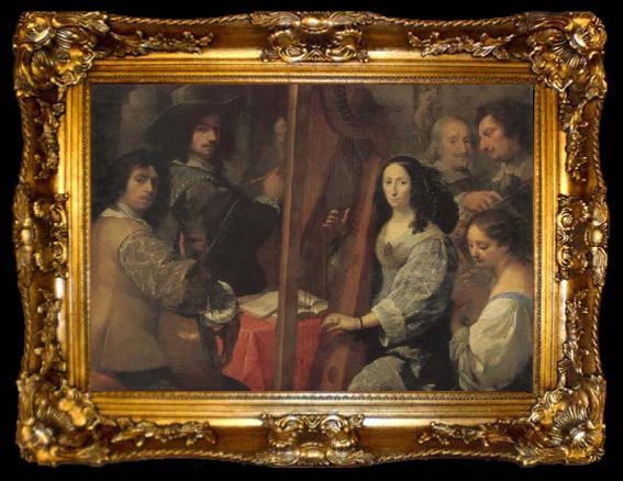 framed  Carlo Francesco Nuvolone Portrait of the Artist Family, ta009-2
